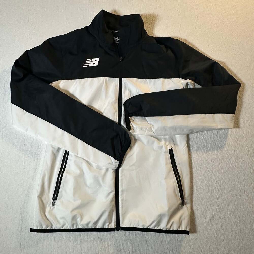 New Balance Women's Team Athletics Warm-Up Full-Zip Jacket White/Black